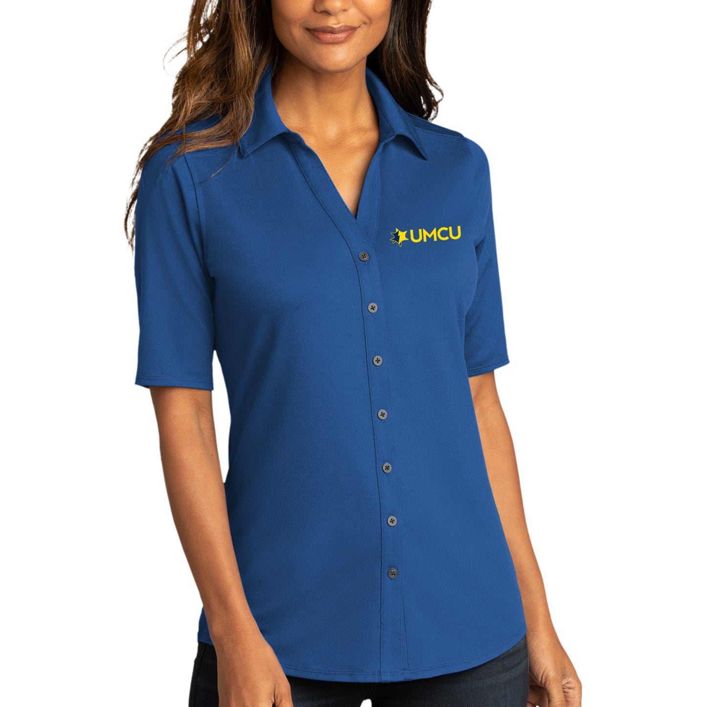 UMCU Ladies City Stretch Top - True Blue