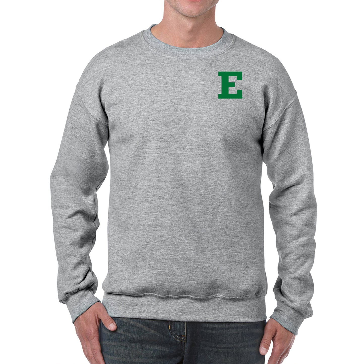 EMUCU Block E Crewneck Sweatshirt - Sport Grey