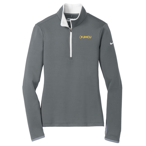UMCU Nike Golf Ladies Dri FIT Stretch Half Zip Cover Up - Grey