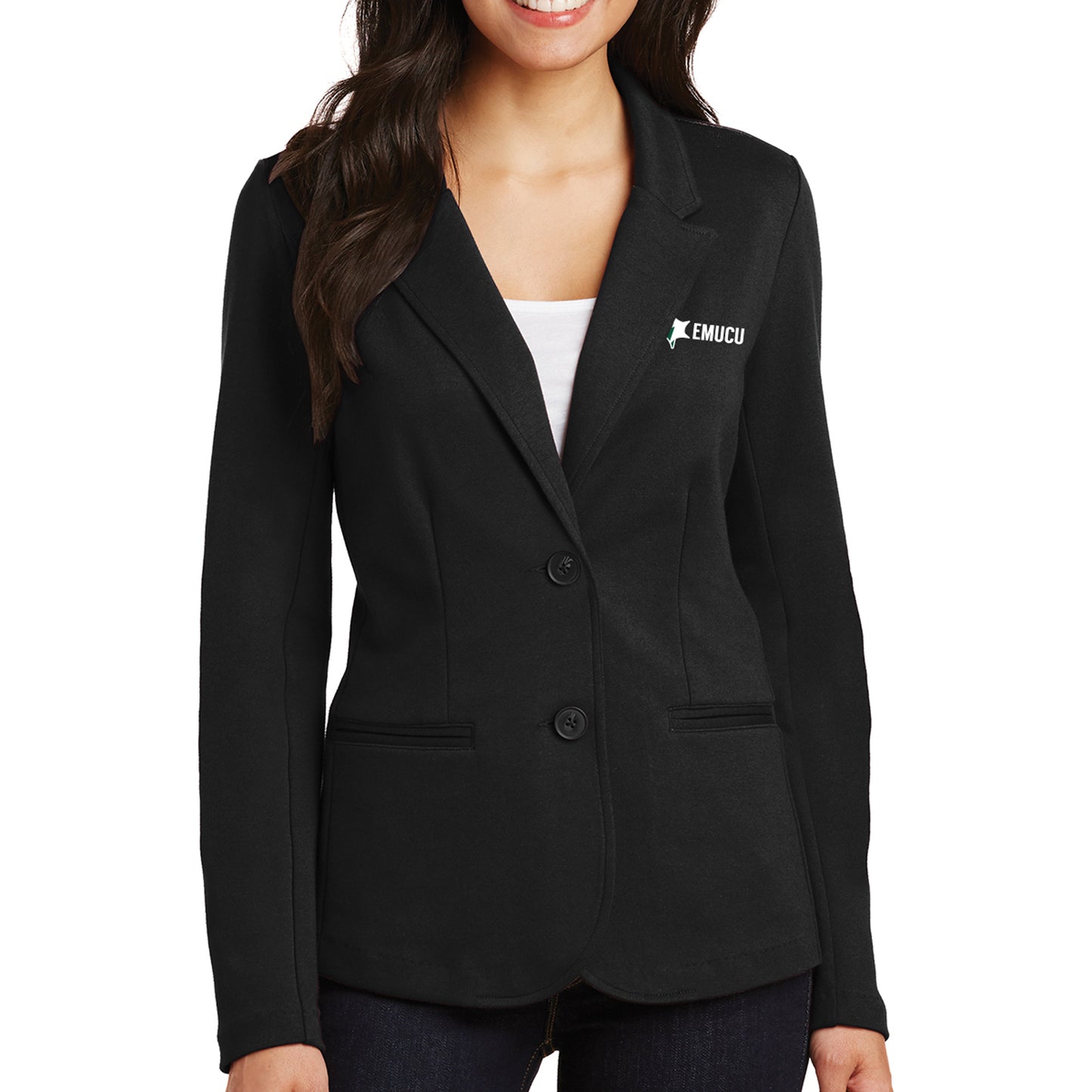 EMUCU Ladies Knit Blazer - Black