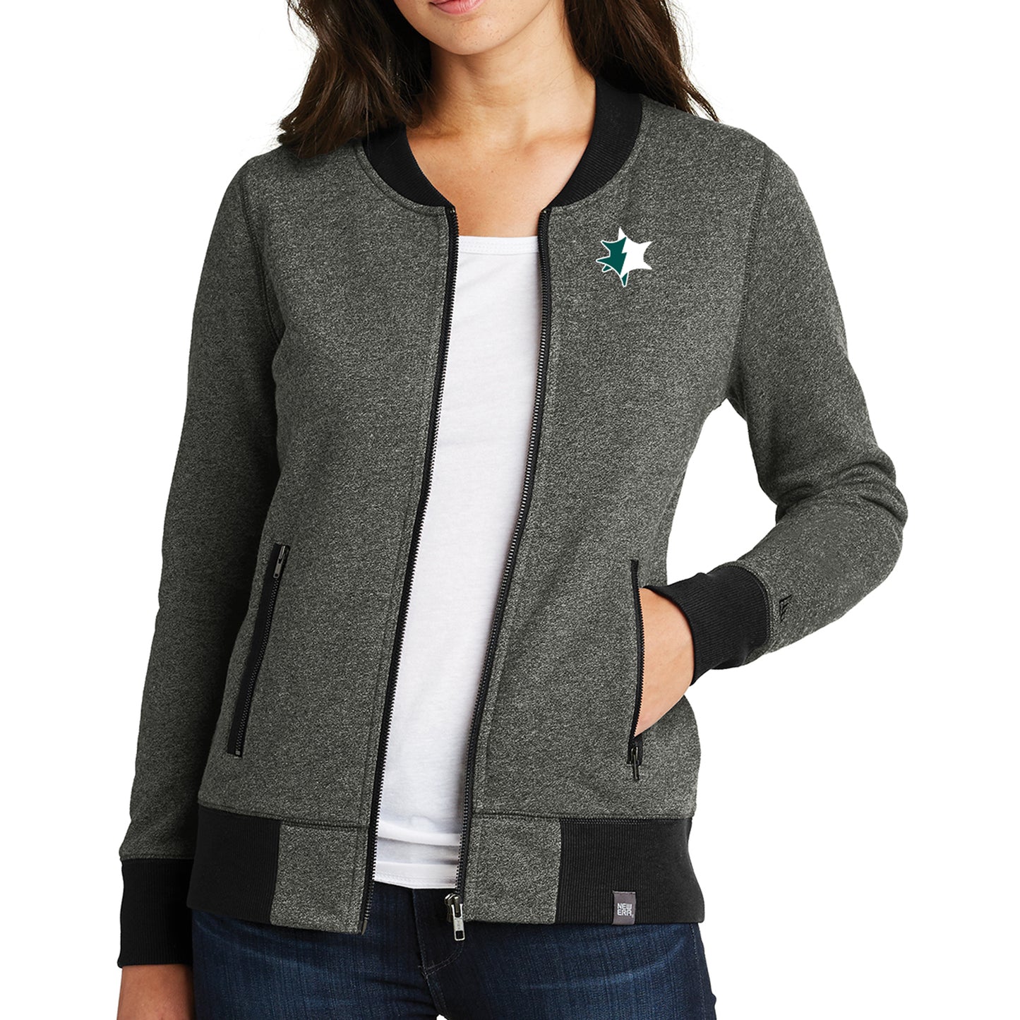 EMUCU Women's Baseball Zip - Black