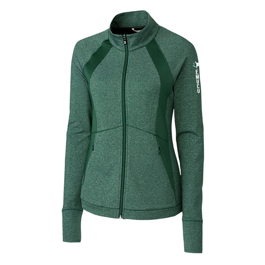 EMUCU C&B Ladies Shoreline Colorblock Full Zip - Hunter Heather