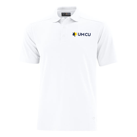 UMCU Callaway Men's Core Performance Polo - White