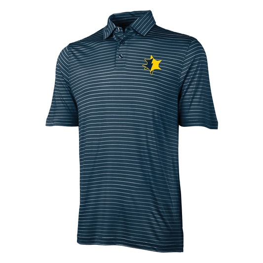 UMCU Men's Striped Charles River Wellsley Polo