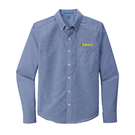 UMCU Port Authority Untucked Fit SuperPro Oxford Shirt - Navy