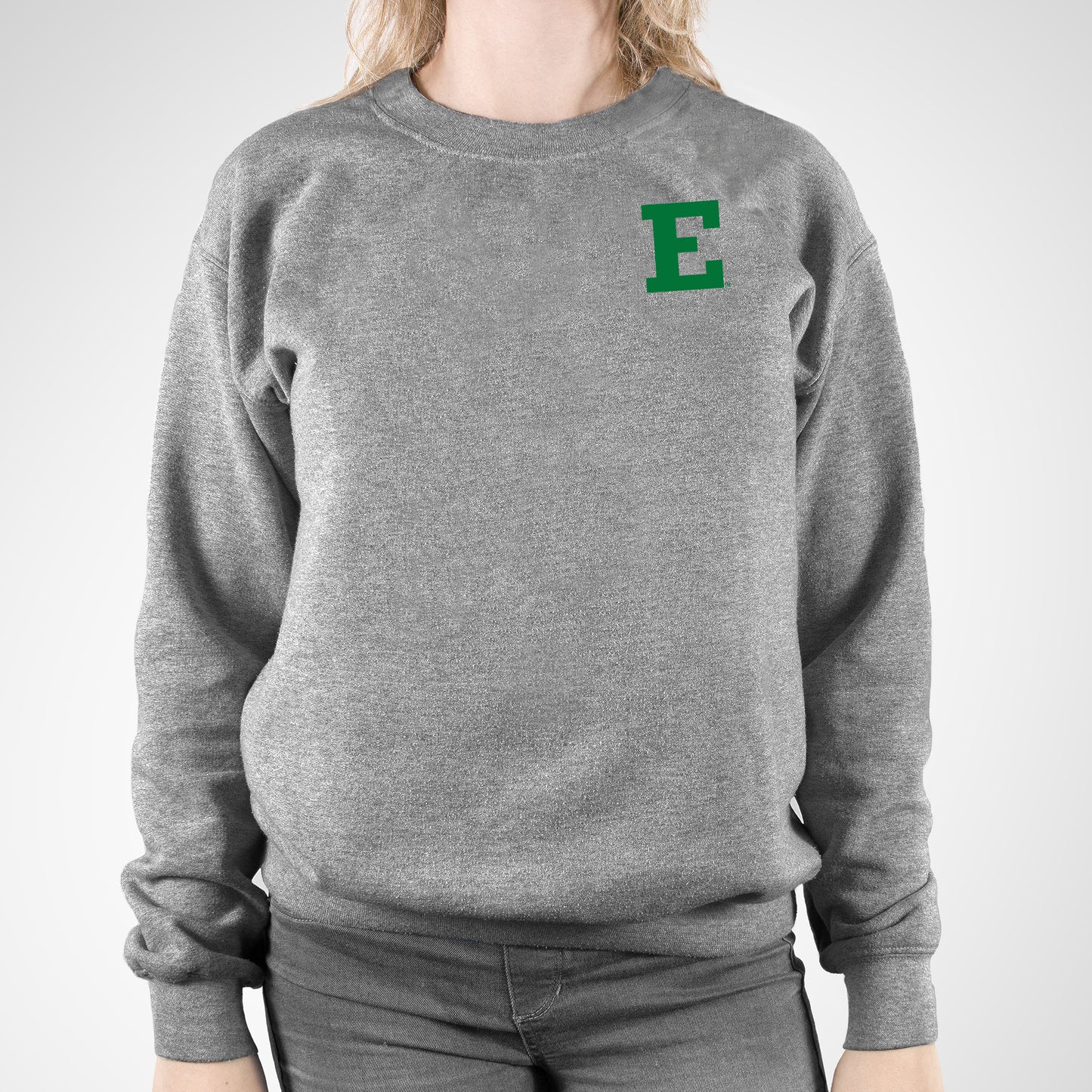 EMUCU Block E Crewneck Sweatshirt - Sport Grey