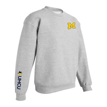 UMCU Block M Crewneck Sweatshirt - Sport Grey