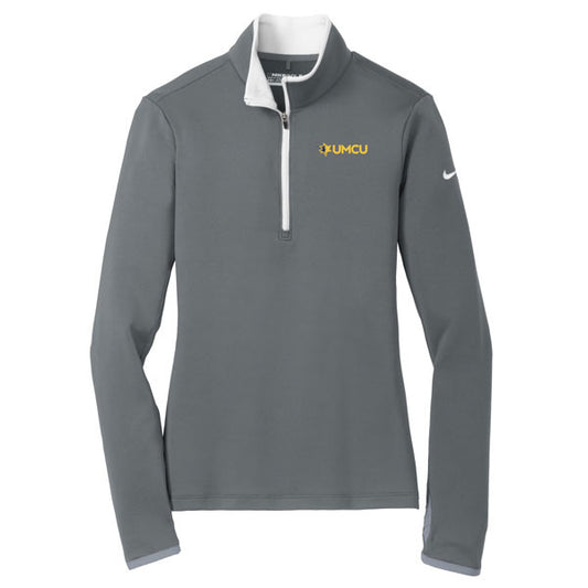 UMCU Nike Golf Ladies Dri FIT Stretch Half Zip Cover Up - Grey