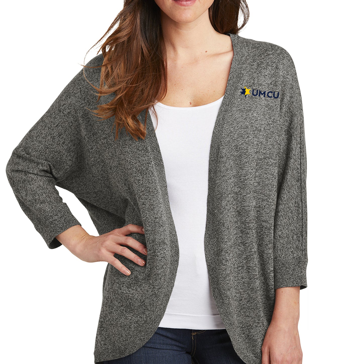 UMCU Ladies Cocoon Sweater - Grey Marl