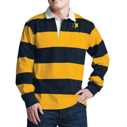 UMCU Men's Long Sleeve Polo Shirt - Navy / Gold